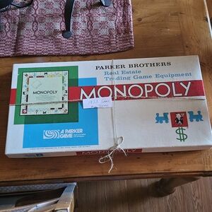 Vintage Parker Brothers Monopoly Board Game - Red, Blue, White
